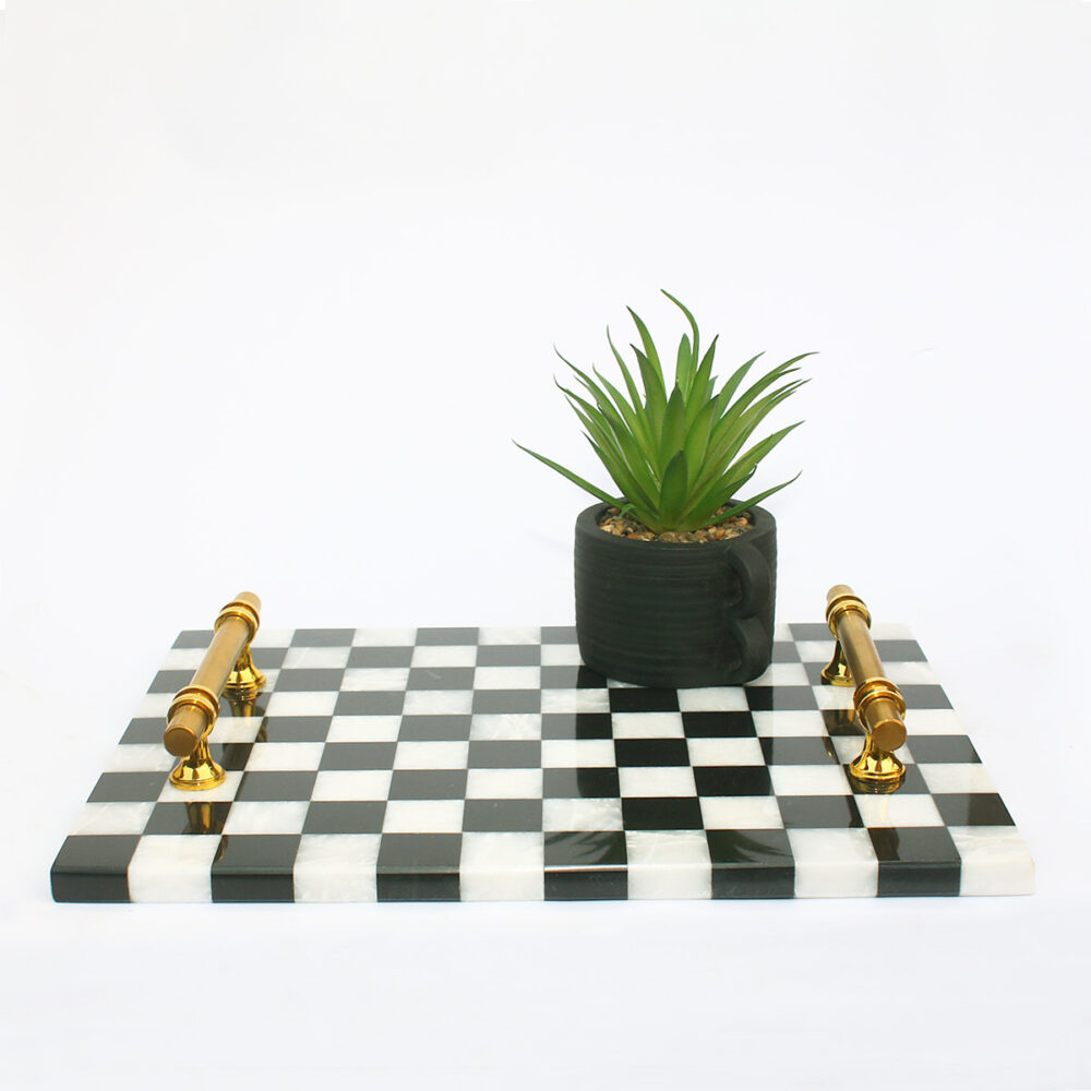 Ractangular Big Checkered Platter