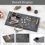 vintgold Premium marble Serving Tray in jet black marble