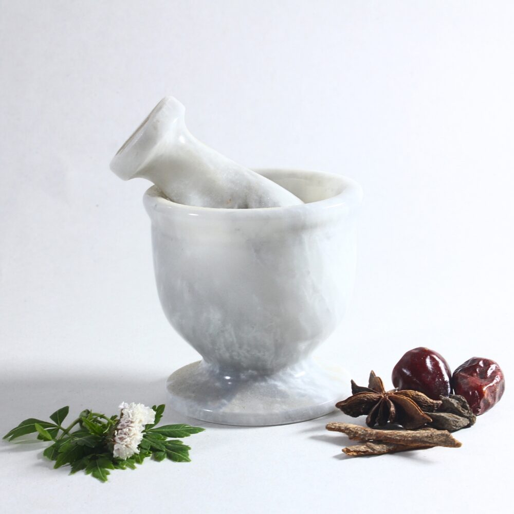 White Marble Mortar and Pestle in 3 inch